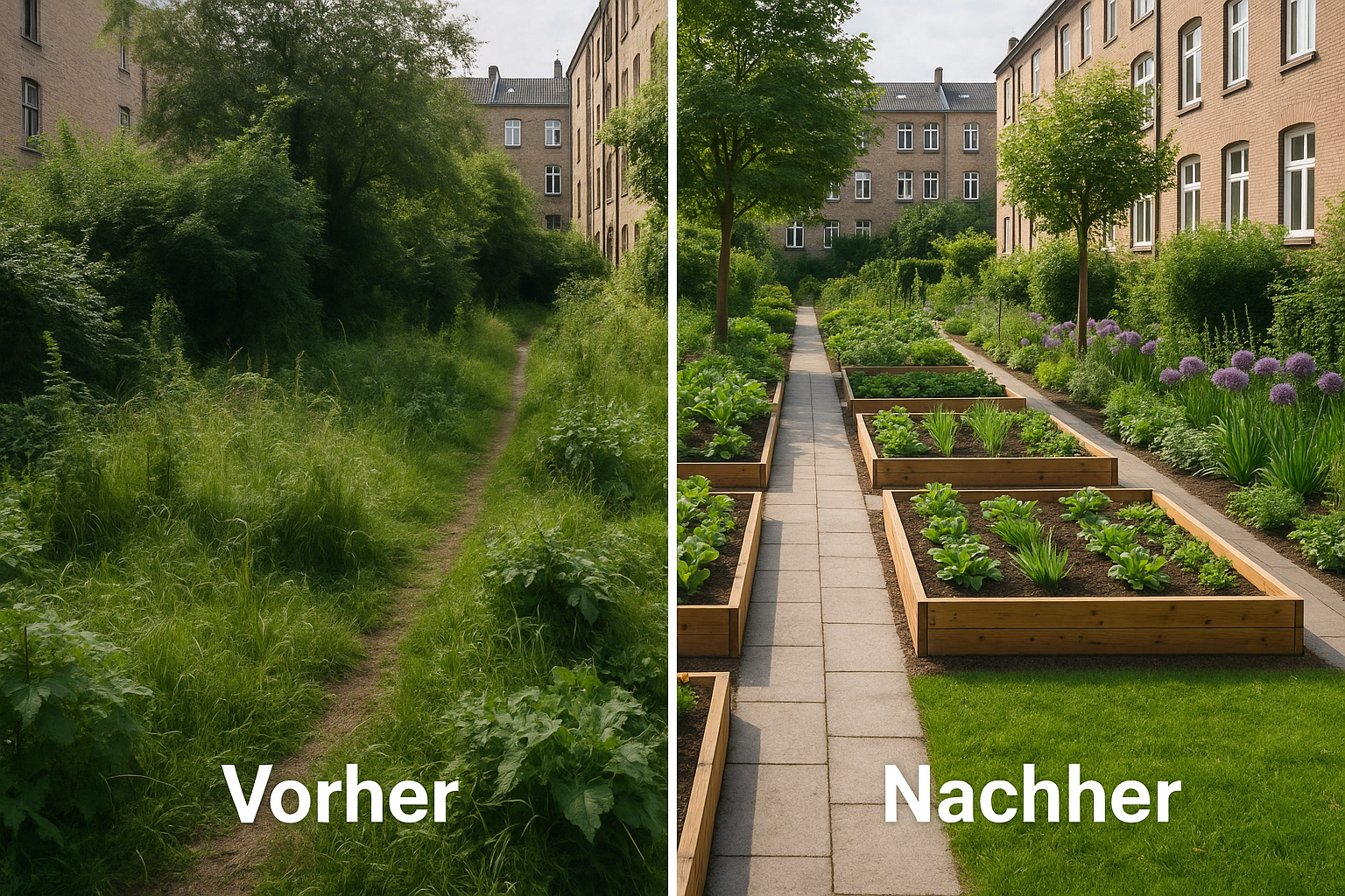 Verwilderter Stadtgarten